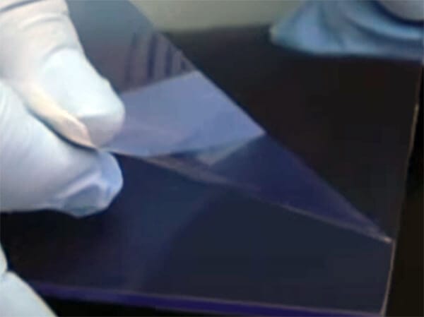 Remove protective film from PMMA Sheet